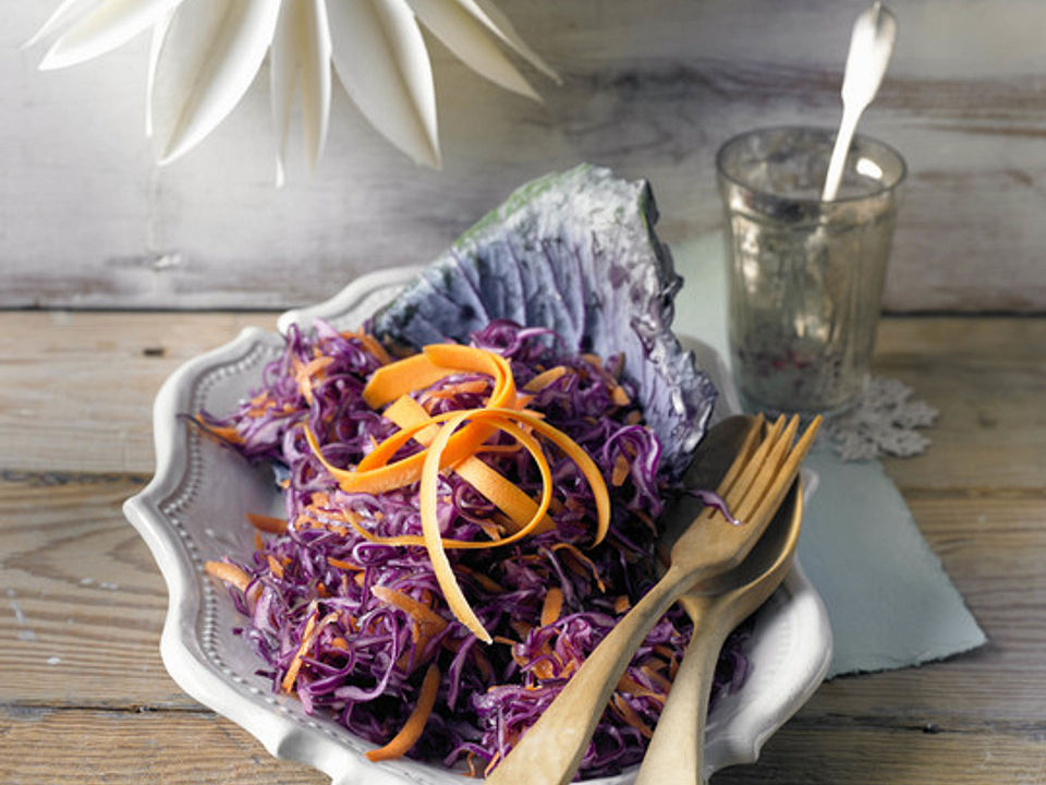 Rotkohl-Möhrensalat