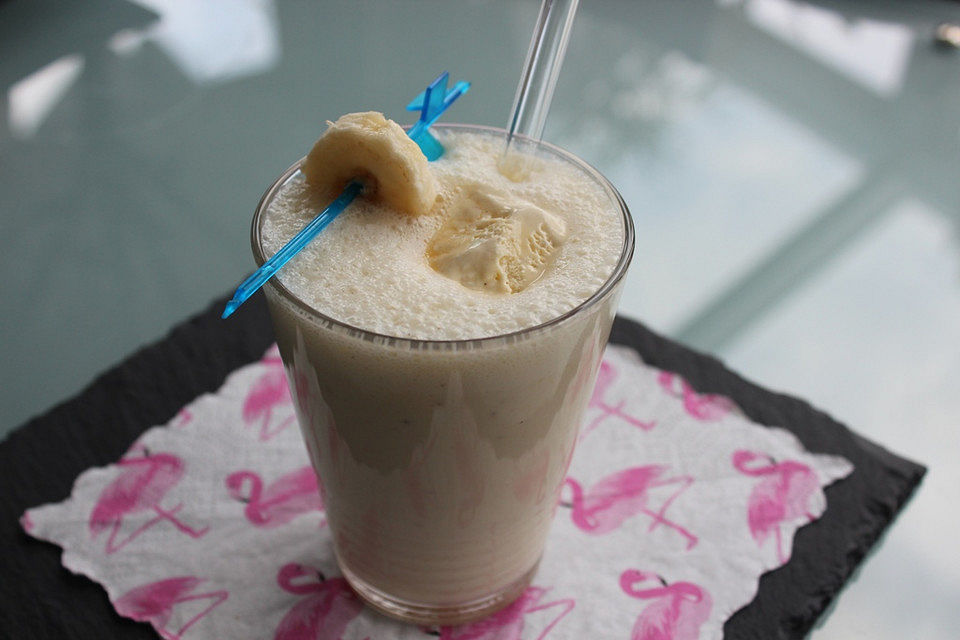 Bananen-Vanille-Karamellmilkshake