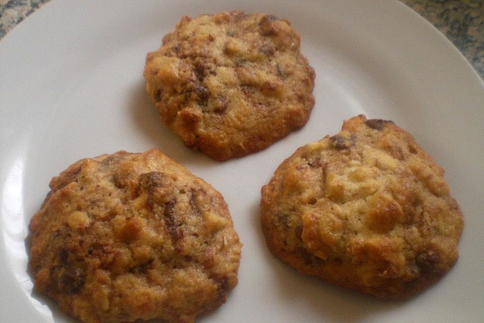 Haferflocken-Kokos Cookies mit Schokotropfen