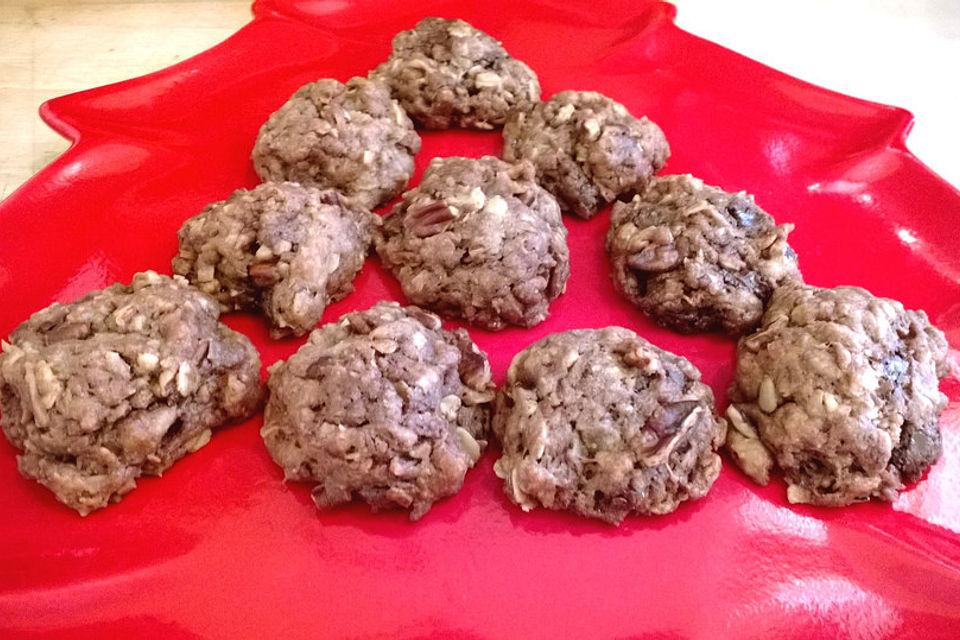 Haferflocken-Kokos Cookies mit Schokotropfen