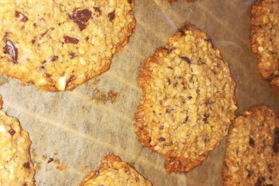 Haferflocken-Kokos Cookies mit Schokotropfen