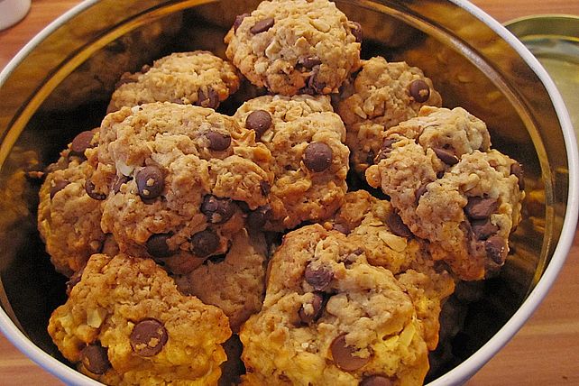 Haferflocken-Kokos Cookies mit Schokotropfen von Schokomaus01| Chefkoch
