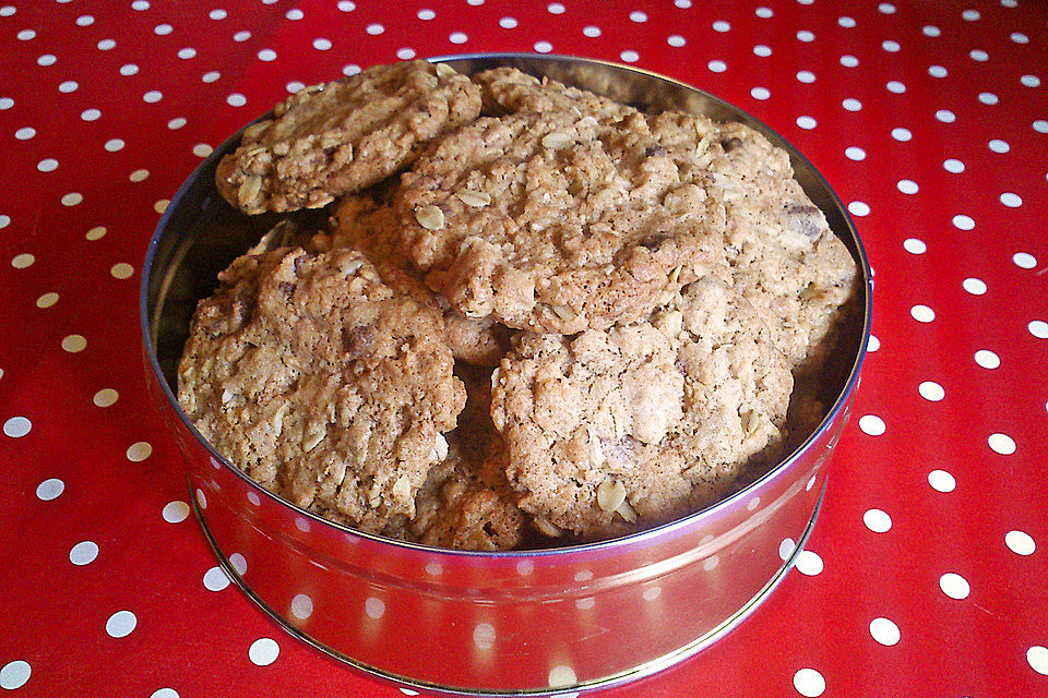 Haferflocken-Kokos Cookies mit Schokotropfen