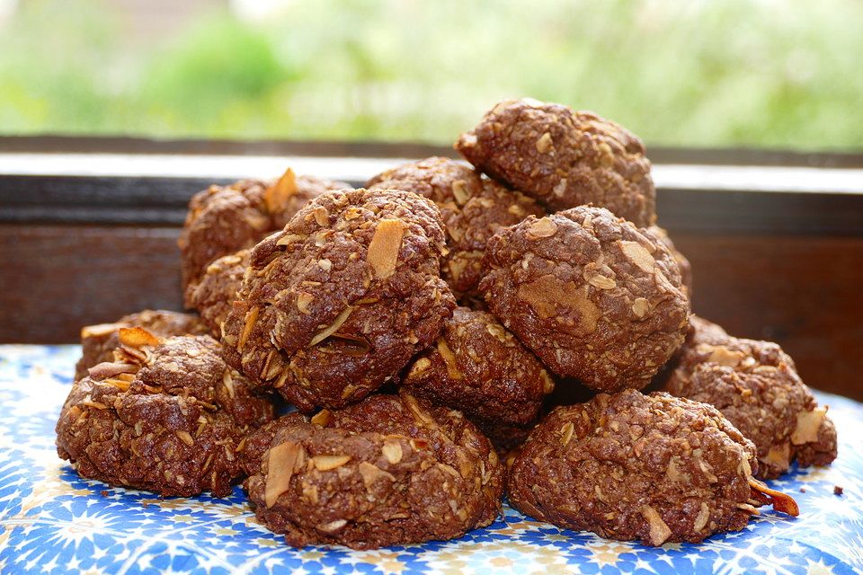 Haferflocken-Kokos Cookies mit Schokotropfen