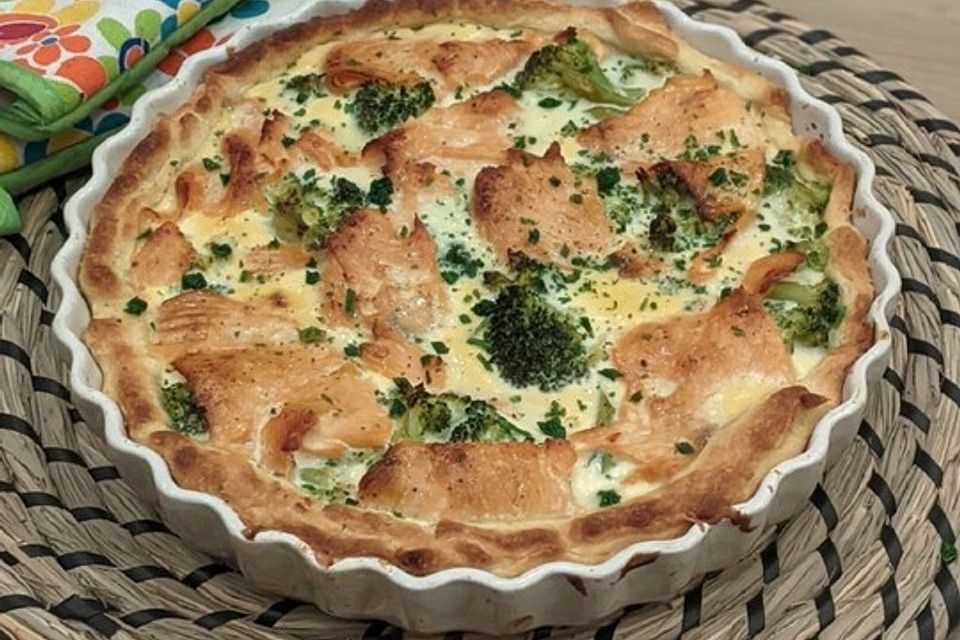 Brokkoliquiche mit Räucherlachs Brokkoliquiche mit Räucherlachs