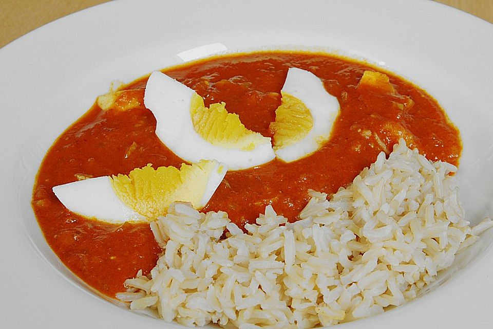 Eiercurry mit Kokosmilch