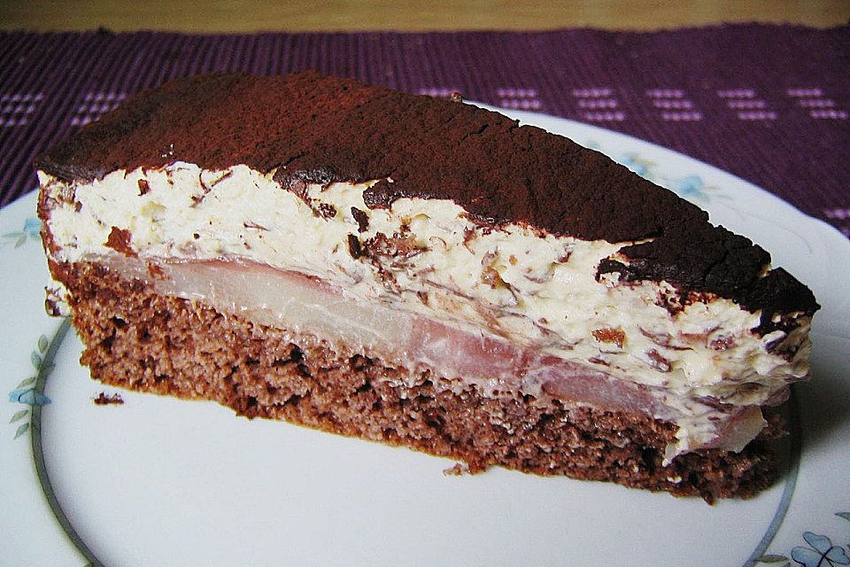 Birnen-Stracciatella Torte