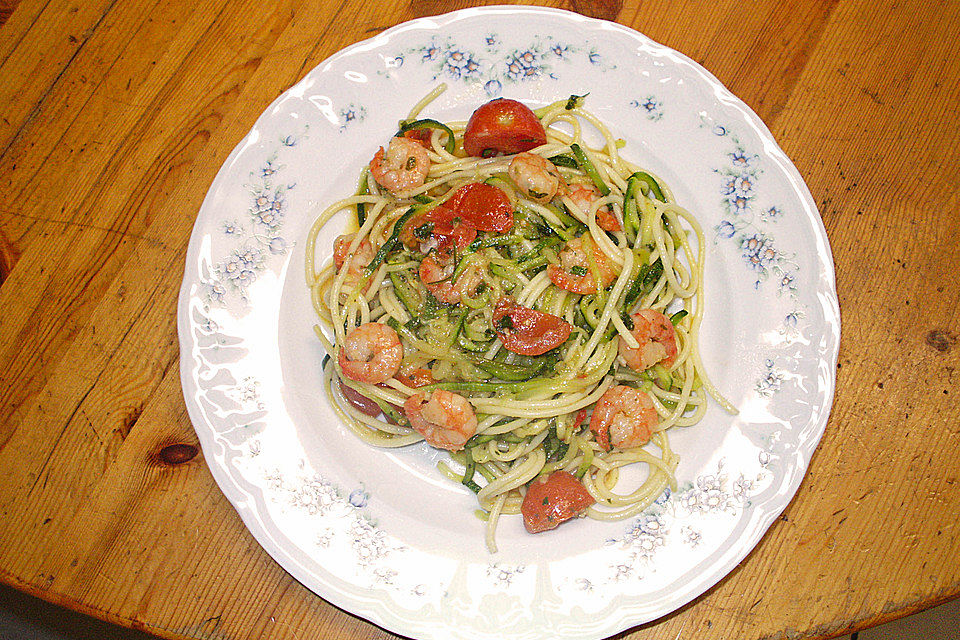 Spaghetti mit Chiligarnelen