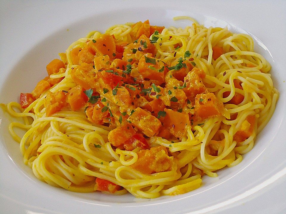 Spaghetti in Kürbissauce von Rocky73 | Chefkoch