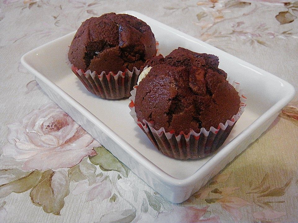 Schwarz-weiße Schokoladenmuffins von Wiktorija| Chefkoch