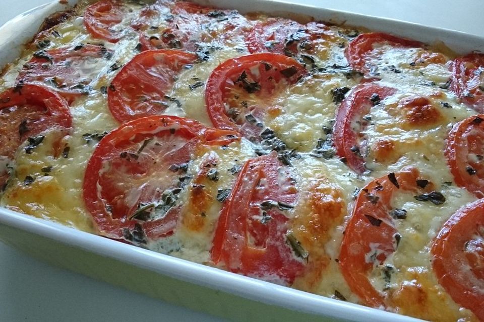 Couscousauflauf Tomate-Mozzarella