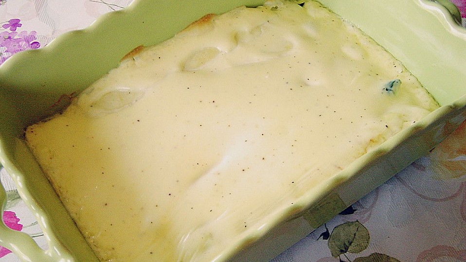 Spargel in Pfannkuchen, mit Käsesauce gratiniert von Salbeipflanze