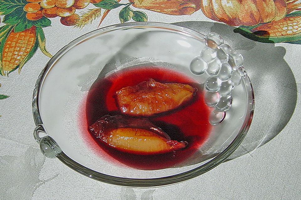 Rotwein-Rum Zwetschgen