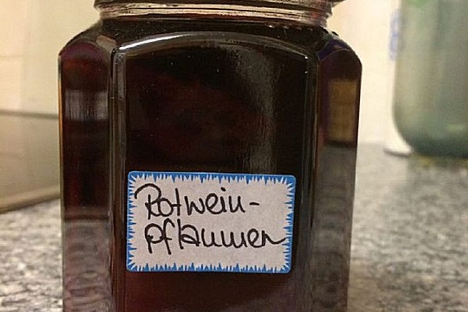 Rotwein-Rum Zwetschgen