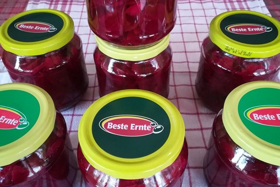 Rote Bete im Backofen eingeweckt