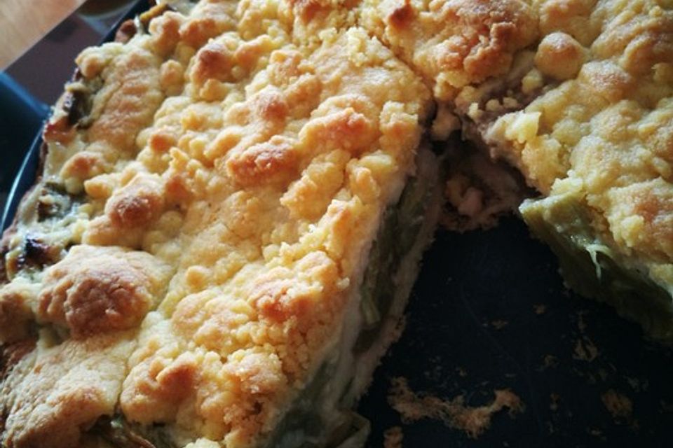 Rhabarberkuchen vom Blech Rhabarberkuchen vom Blech