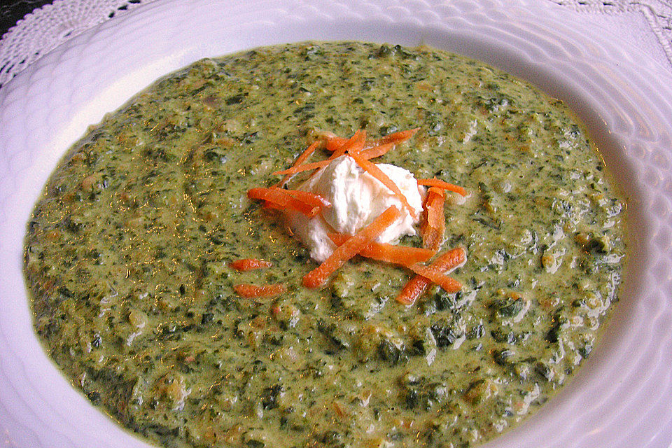 Bohnensuppe mit Spinat