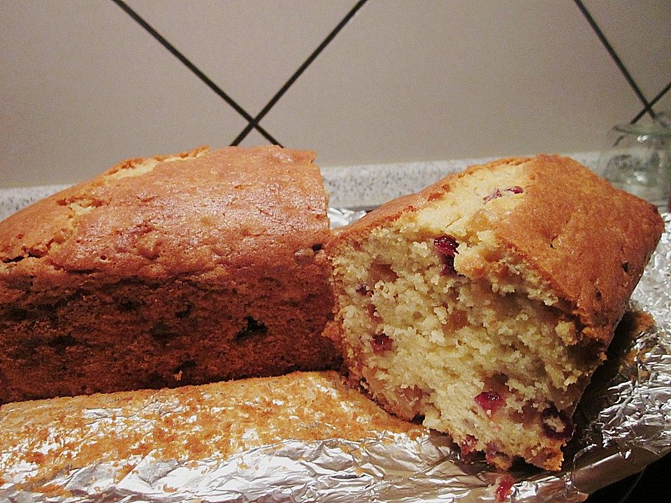 Teekuchen mit Cranberries und Ingwer von TinaK16| Chefkoch