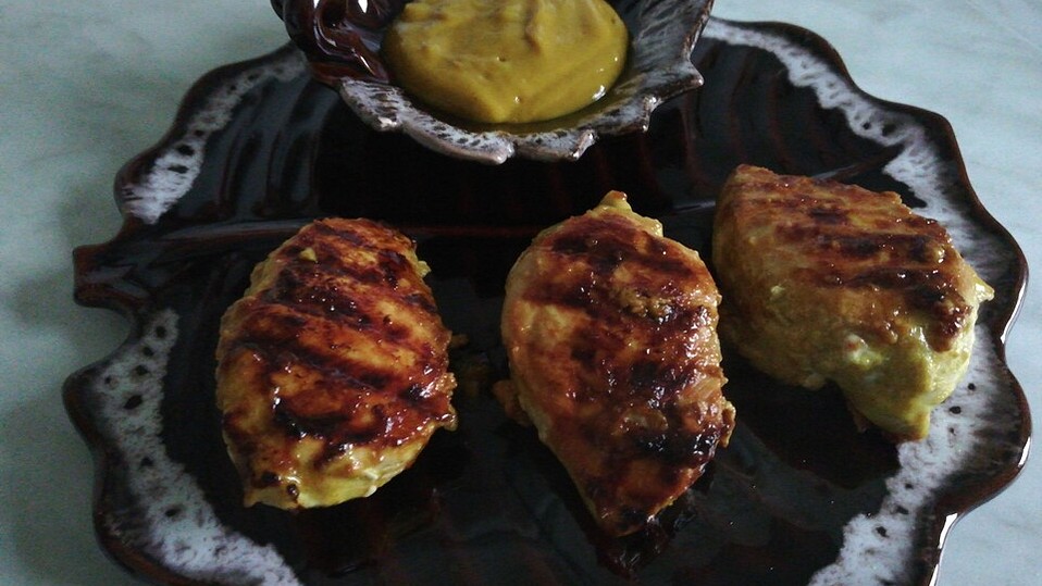 Gegrillte Hähnchenbrust in Orangenmarinade von krixmix