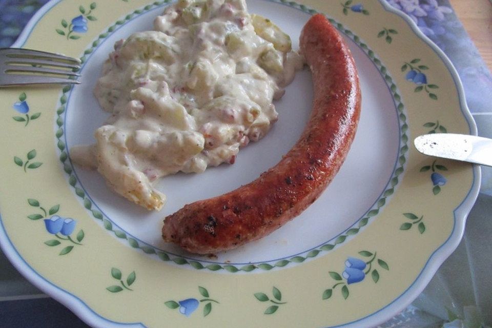 Schmorgurken in Frischkäsesauce