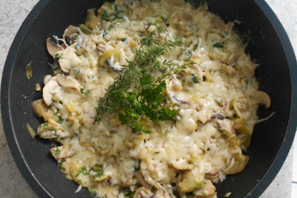 Zucchini-Champignon-Pfanne