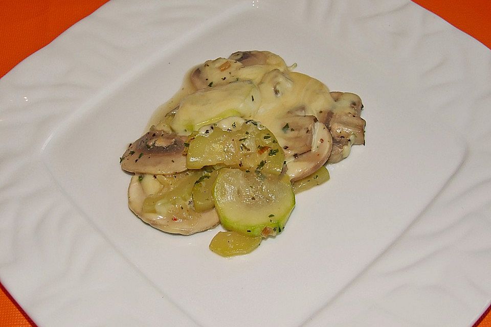 Zucchini-Champignon-Pfanne