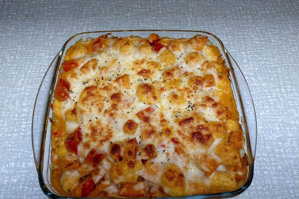 Saftiger Kürbis-Gnocchi-Auflauf