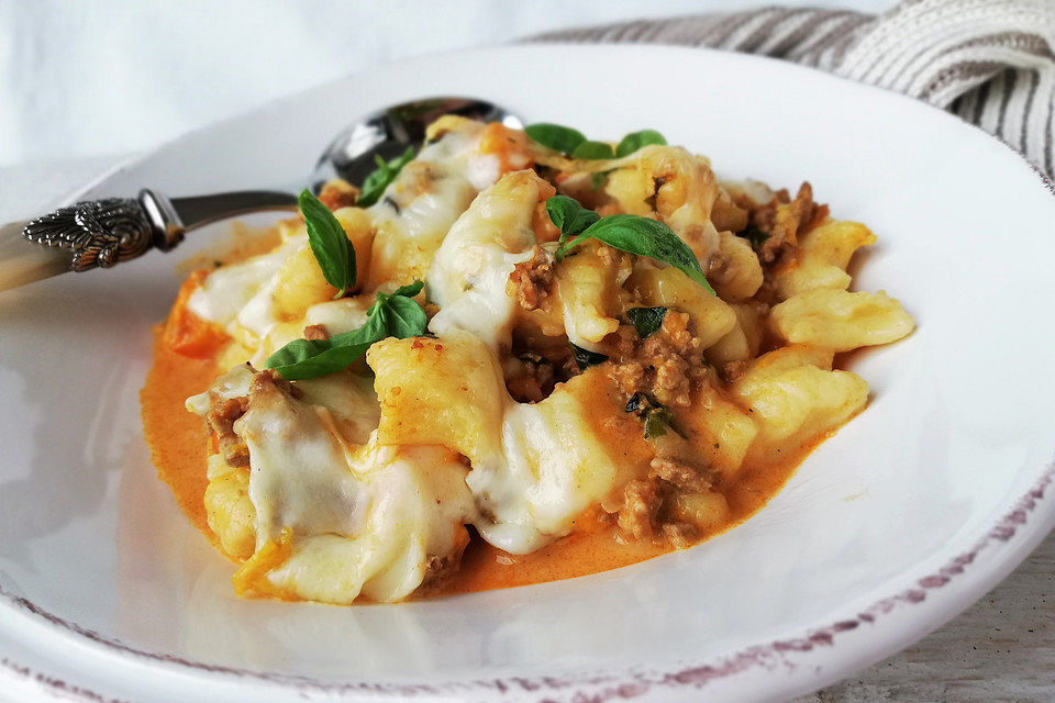 Saftiger Kürbis-Gnocchi-Auflauf