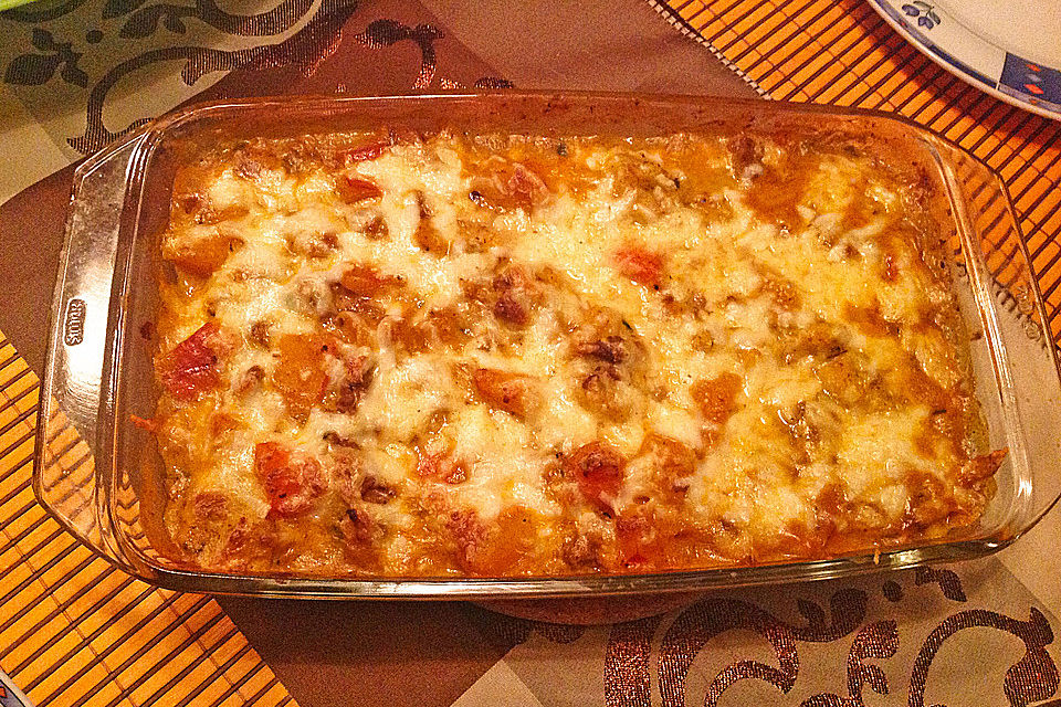 Saftiger Kürbis-Gnocchi-Auflauf