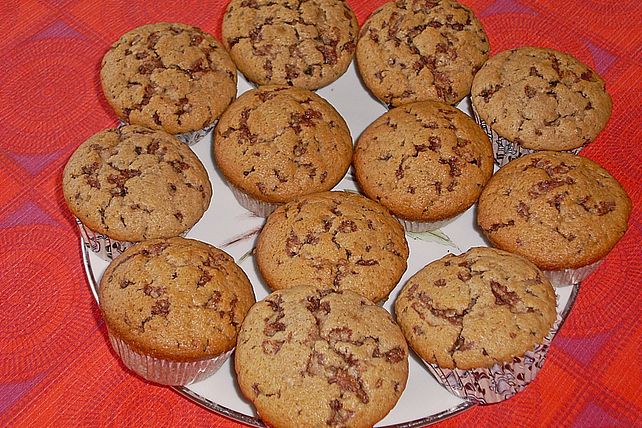 Nougatmuffins mit Schokostreuseln von Goldjuwel| Chefkoch