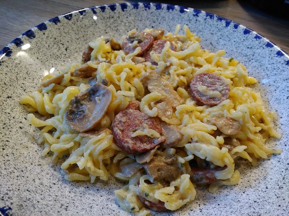 Champignonpfanne mit Salami von Abacusteam| Chefkoch