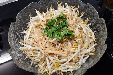 Sojasprossensalat mit Erdnusssauce