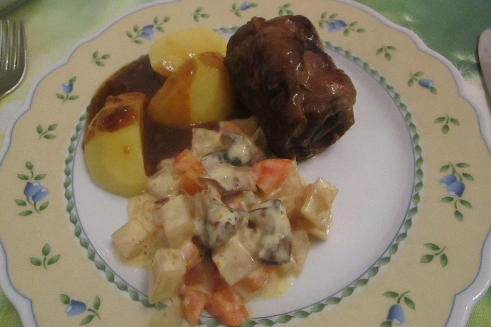 Kohlrabigemüse mit Champignons