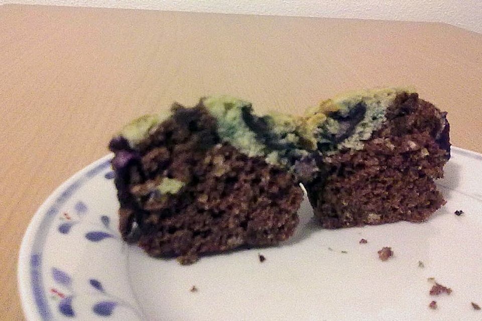 Heidelbeer- und Schokoladenmuffins mit Joghurt