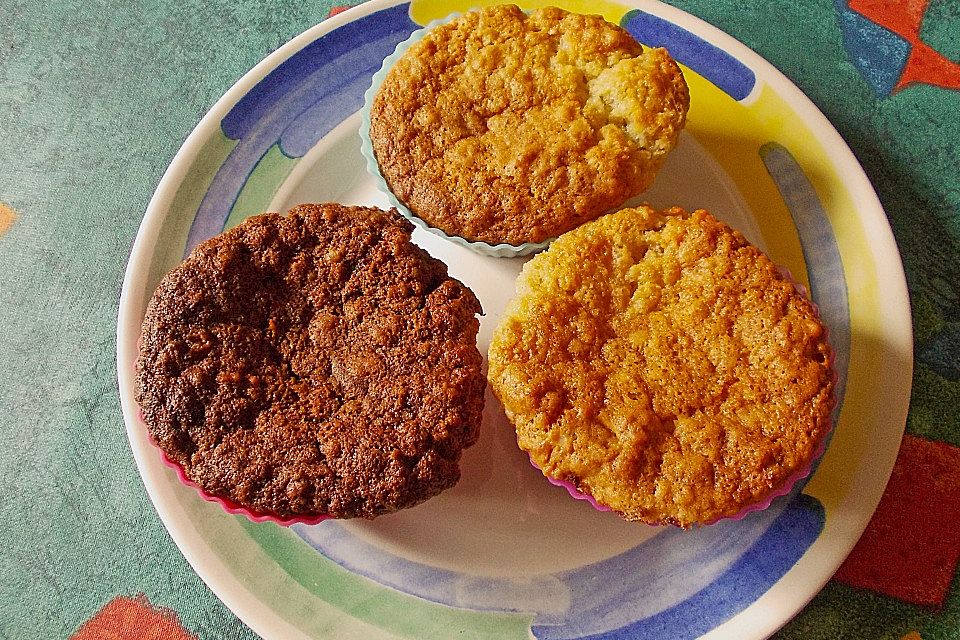 Heidelbeer- und Schokoladenmuffins mit Joghurt