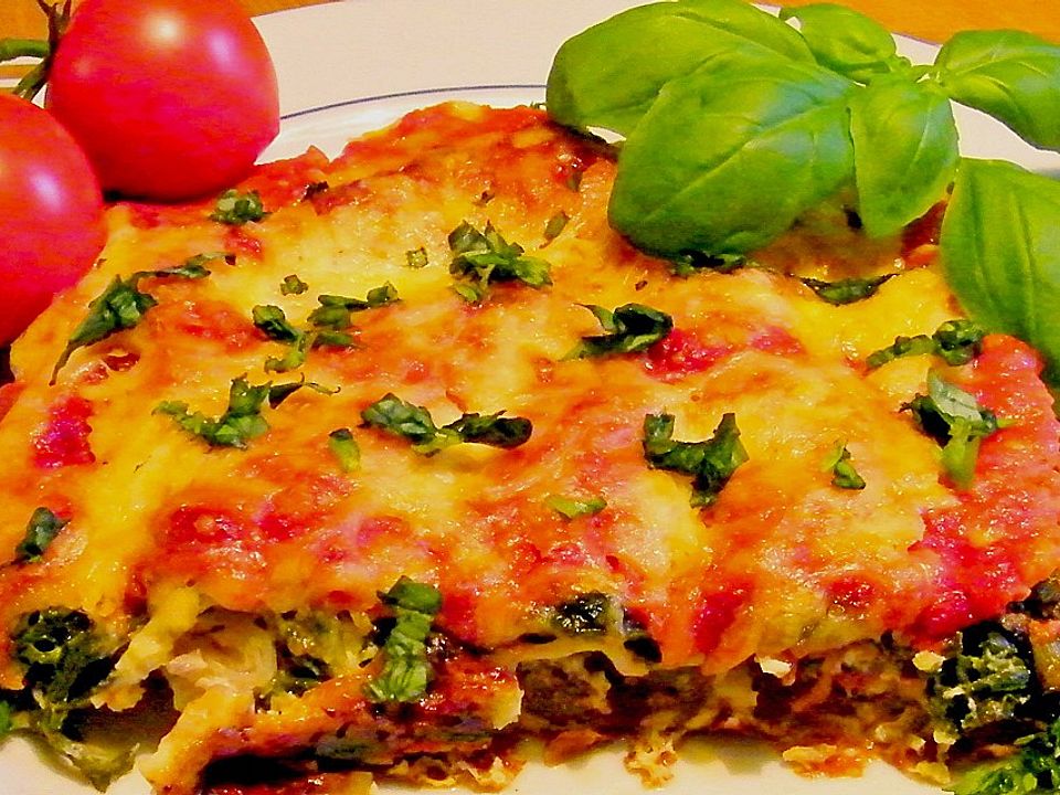 Tomaten-Spinat Lasagne mit Hackfleisch - Kochen Gut | kochengut.de