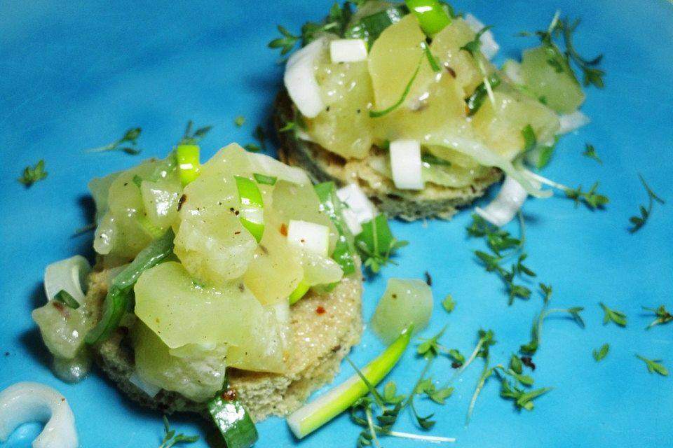 Tatar vom Handkäse mit Apfelwein-Vinaigrette