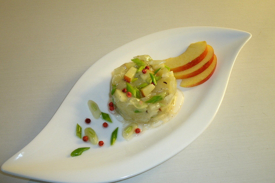 Tatar vom Handkäse mit Apfelwein-Vinaigrette