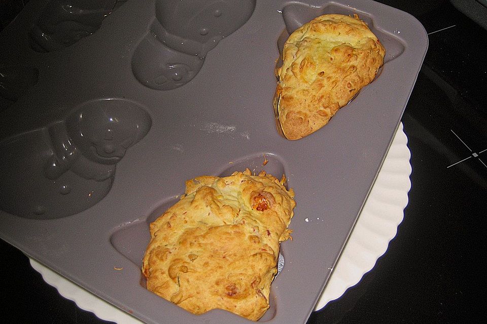 Schinken-Feta Muffins mit Ziegenfrischkäse