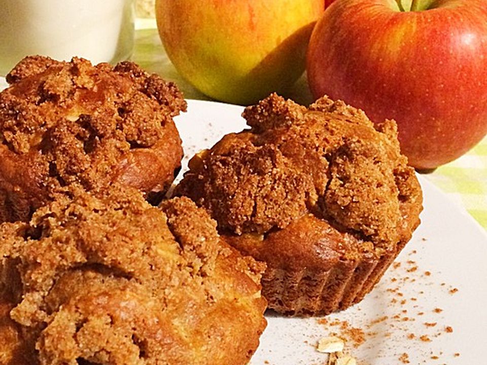 Apfel-Zimt-Muffins mit Haferflocken von flowerka1| Chefkoch