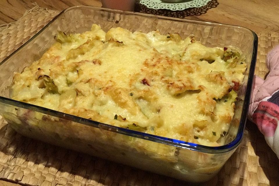 Schupfnudel-Wirsing-Gratin