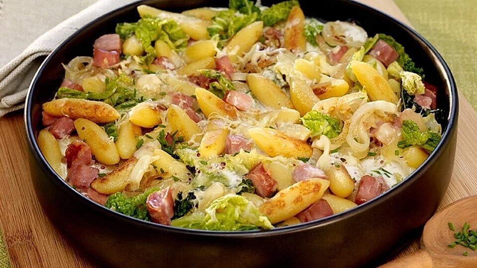 Schupfnudel-Wirsing-Gratin von Henglein