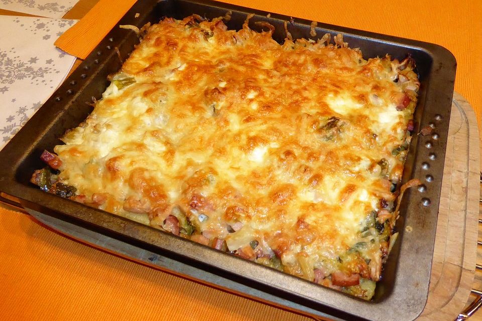 Schupfnudel-Wirsing-Gratin