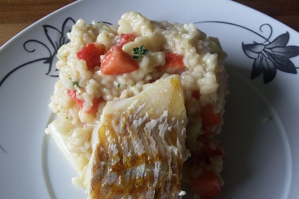 Spargel-Erdbeer-Risotto