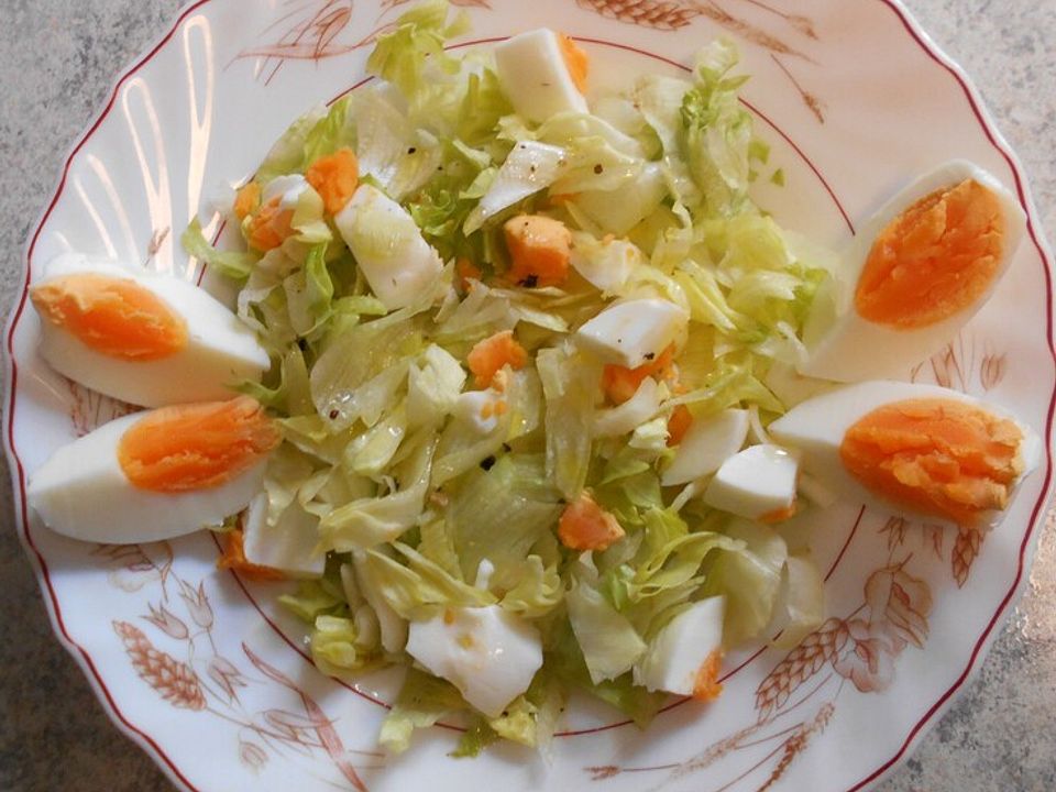 Grüner Salat mit Ei von Claudia_XX| Chefkoch