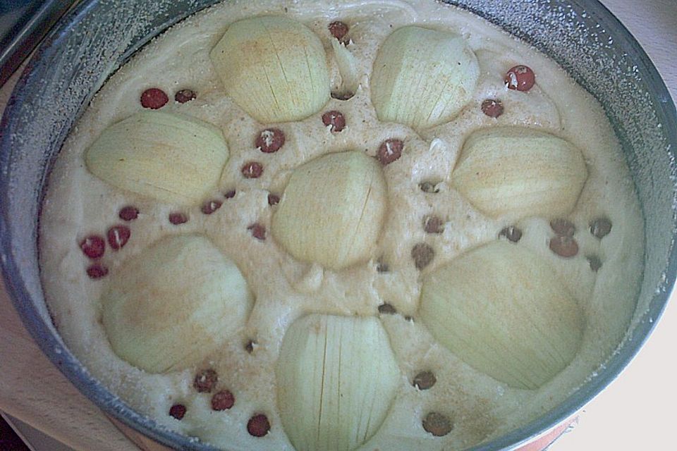 Einfacher versunkener Apfelkuchen