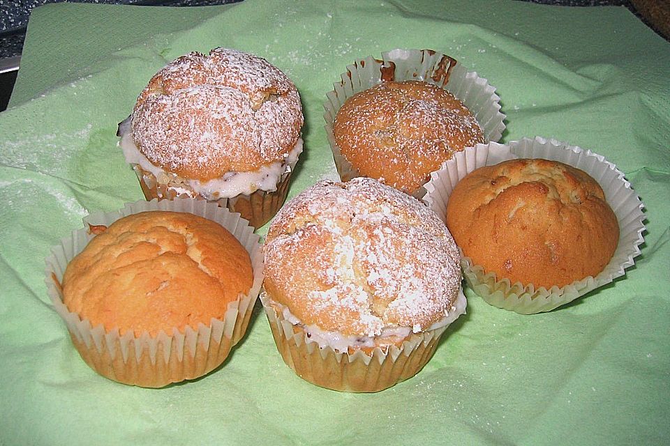 Gefüllte Bananen - Kakao Muffins