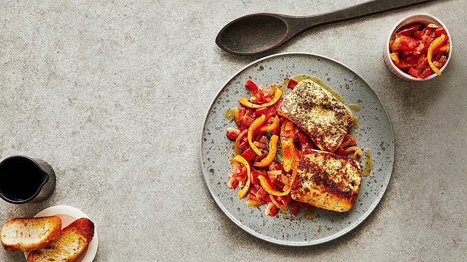 Tomaten-Paprikagemüse mit Halloumi von kaeserea