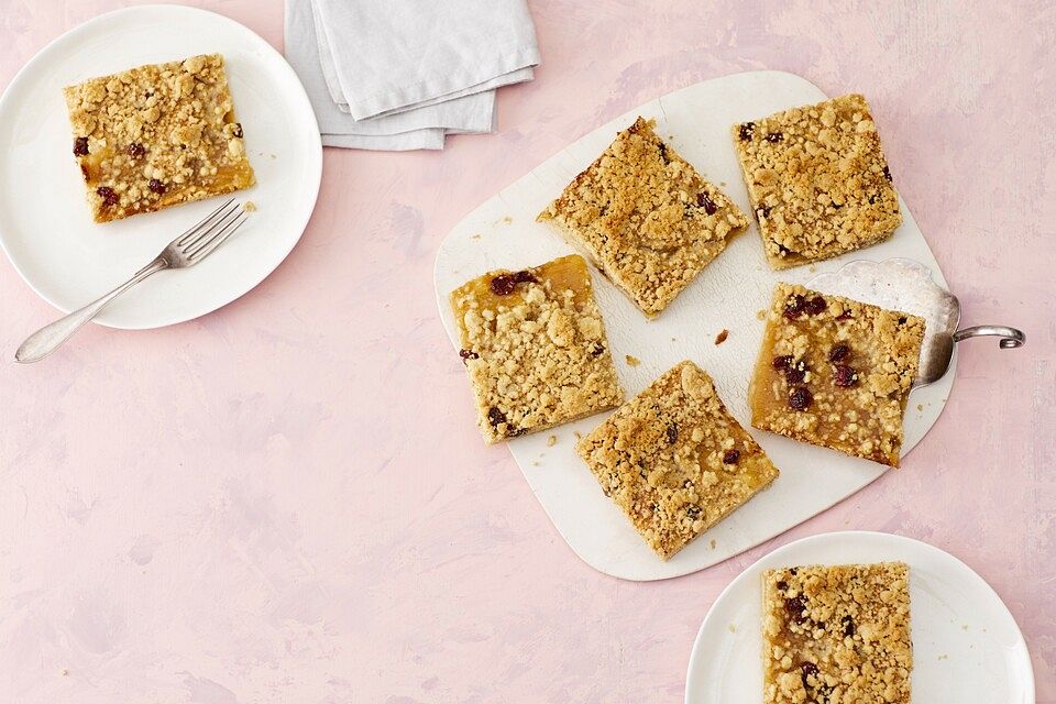 Apfelmus-Streusel-Blechkuchen