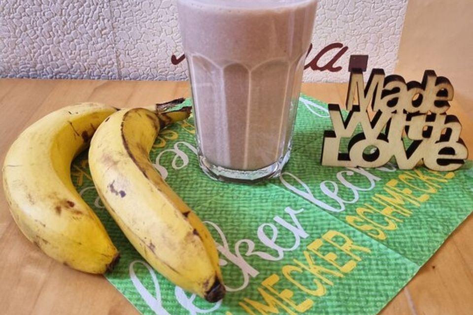 Bananenshake mit Schokoladengeschmack